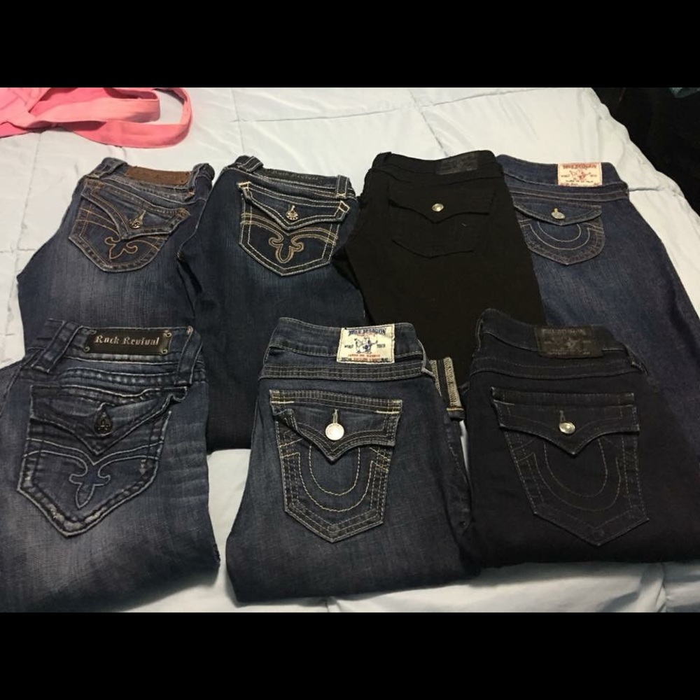 Rock revival jeans and true religion jeans